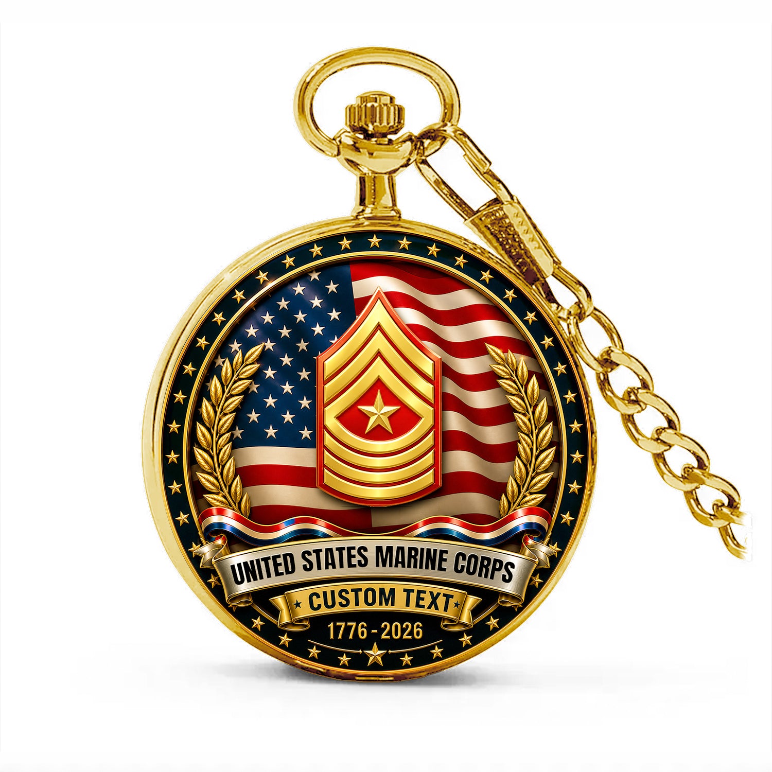 USMC 250 Years Service Pocket Watch Gift