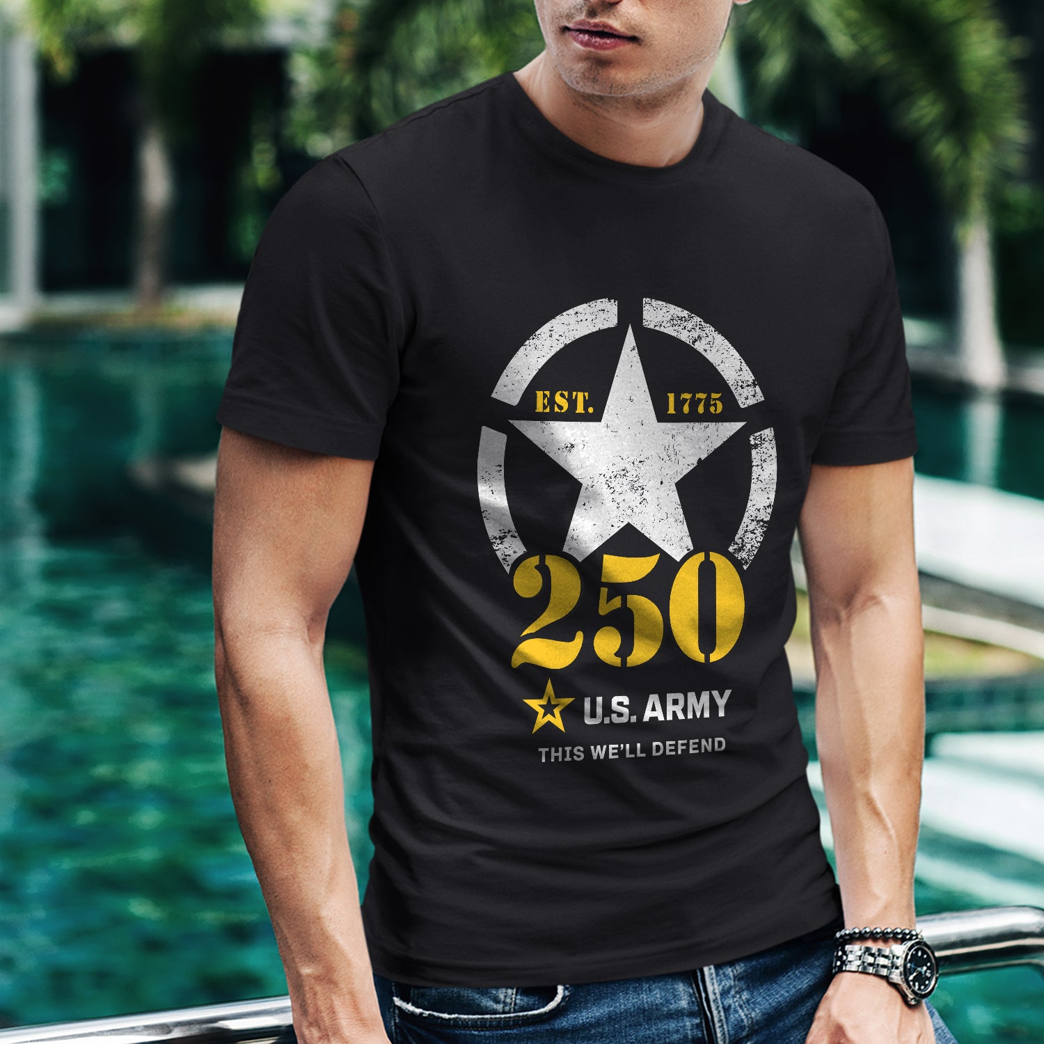 US Army 250 This We'll Defend Front T-Shirt