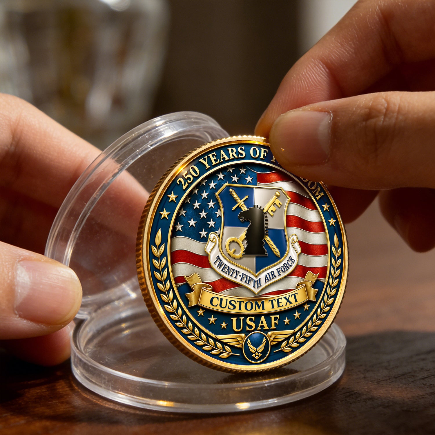 Custom USAF 250th Anniversary Challenge Coin Gift