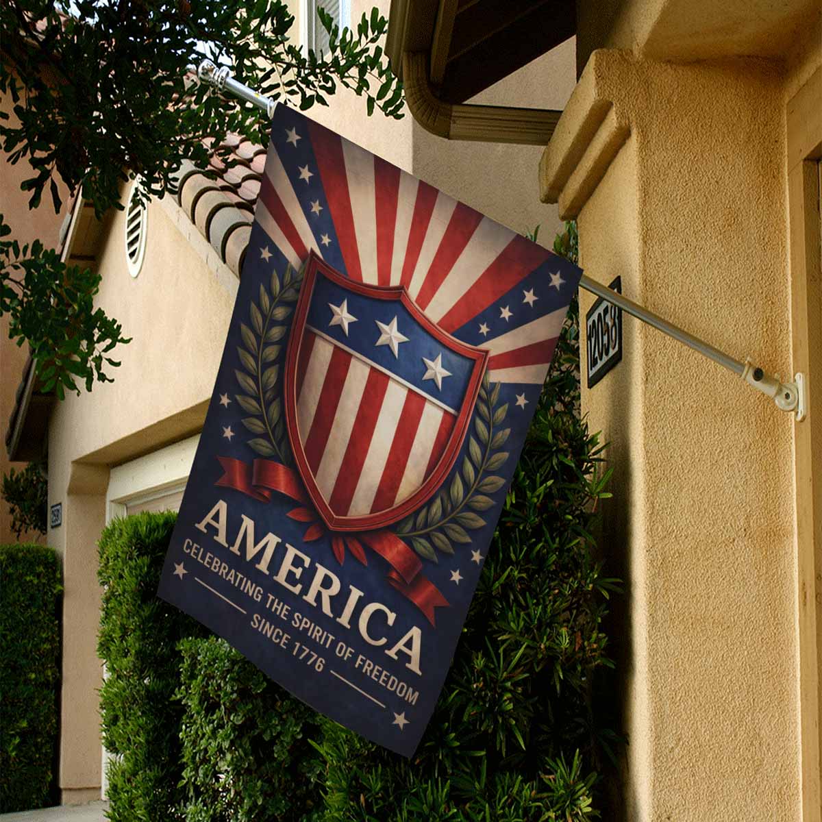 America Patriotic House Flag Since 1776 Spirit of Freedom Banner