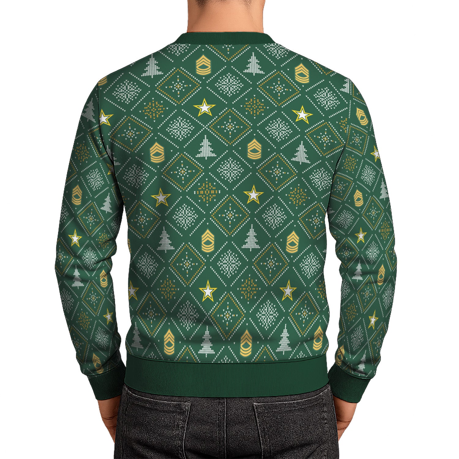 Custom Ranks US Army Ugly Christmas Sweater for Women Men TUST03
