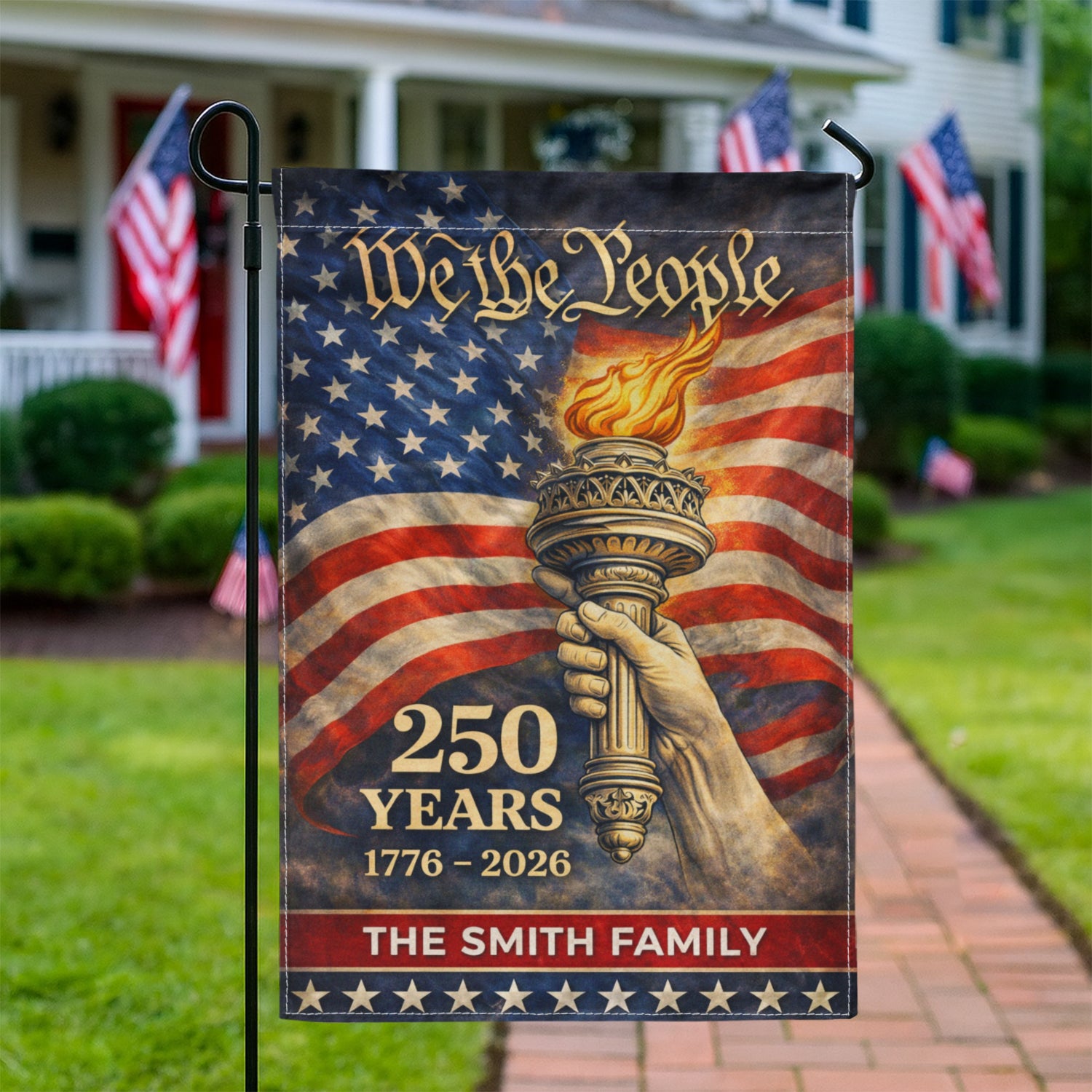 Personalized America 250 Garden Flag We The People 1776-2026