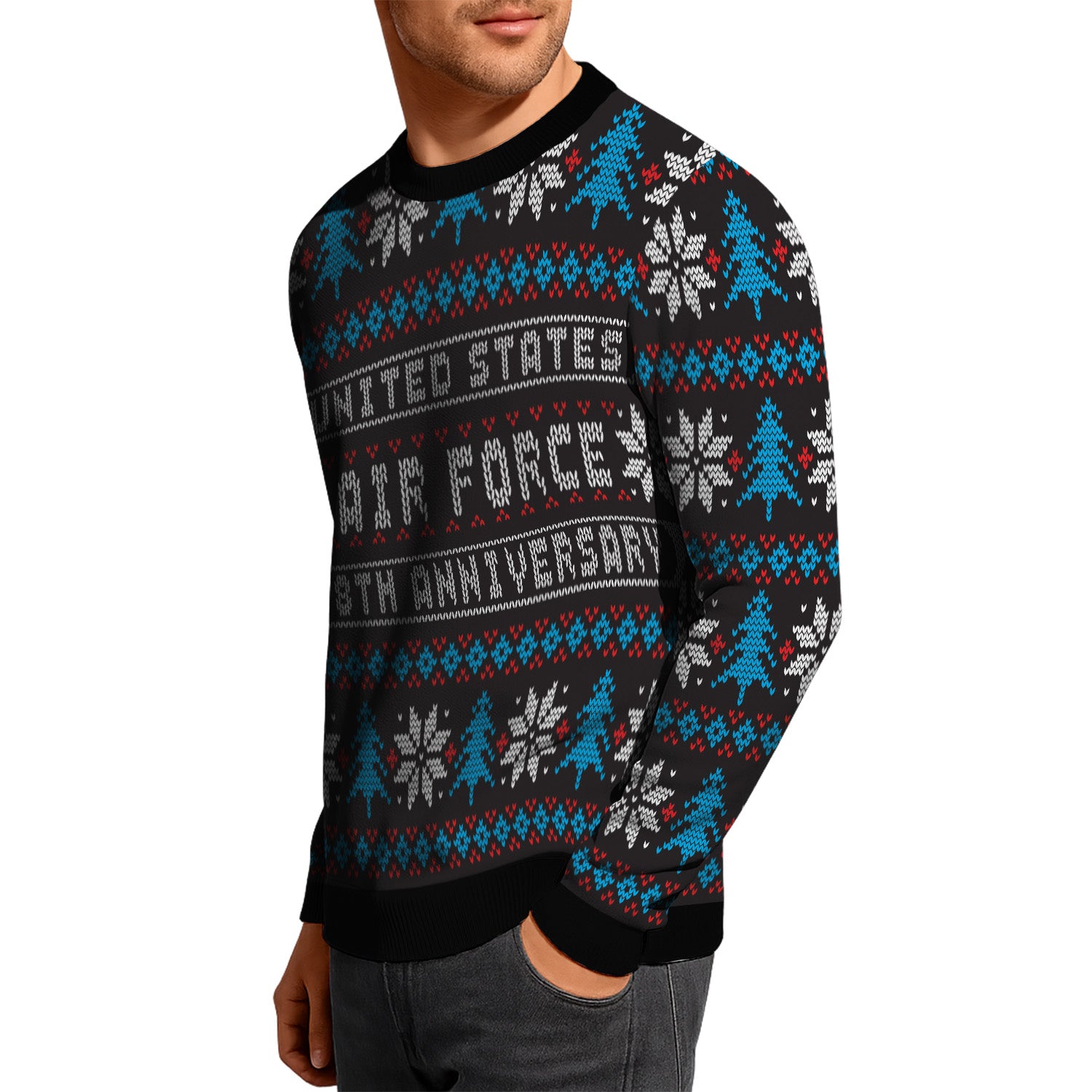 US Air Force 78th Anniversary Ugly Christmas Sweater for Women Men