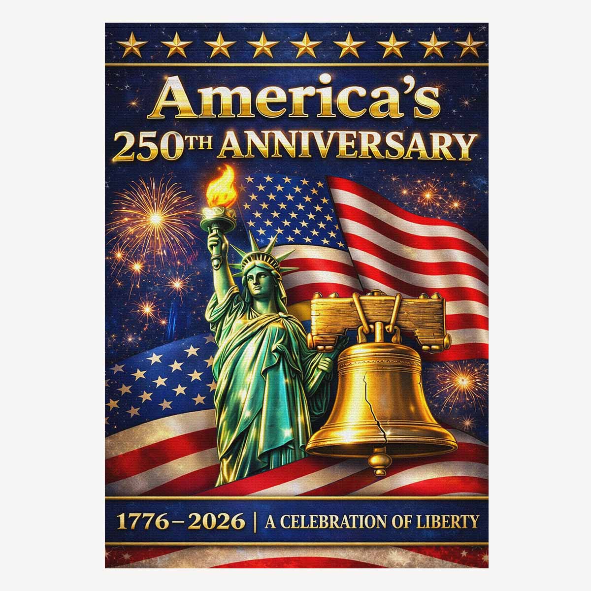 America 250th Anniversary House Flag Liberty Celebration