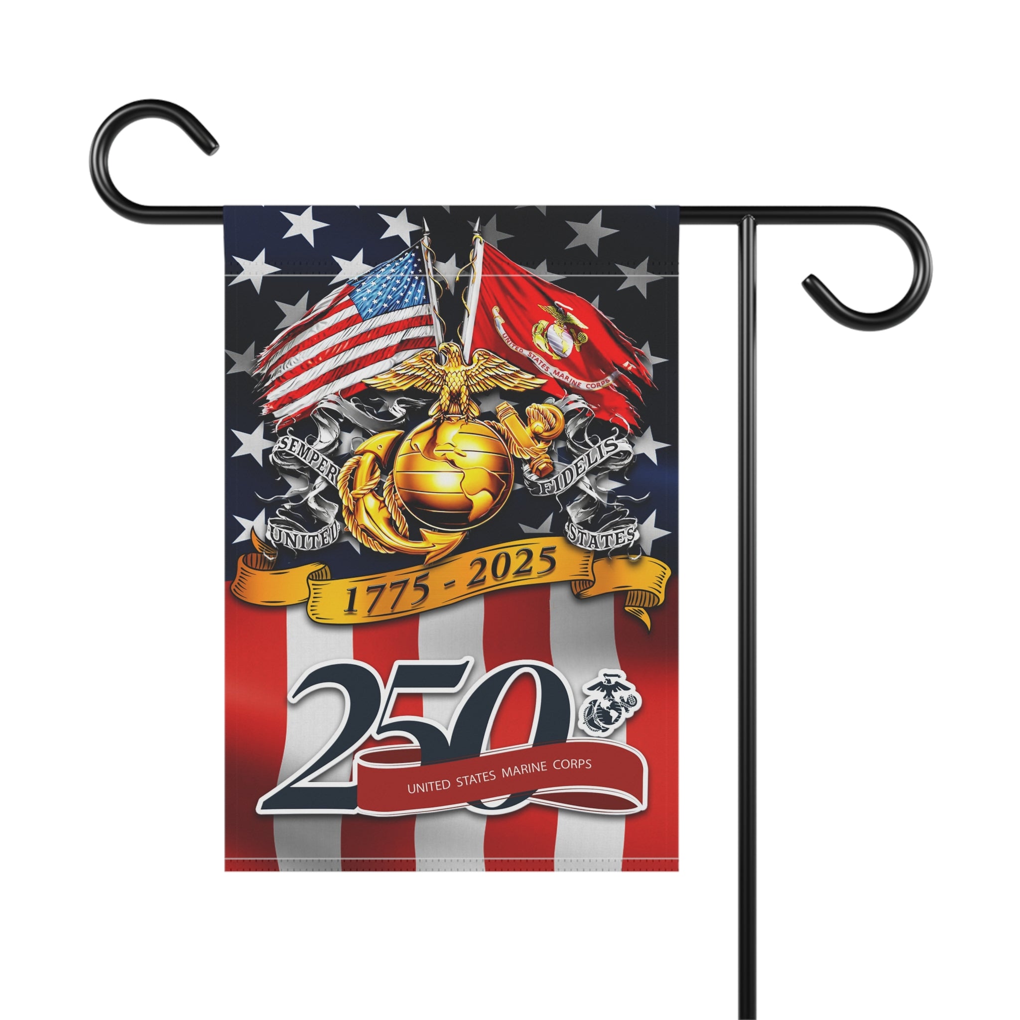 MARlNE 250 Years Of Service Garden Flag Twin-Side Printing