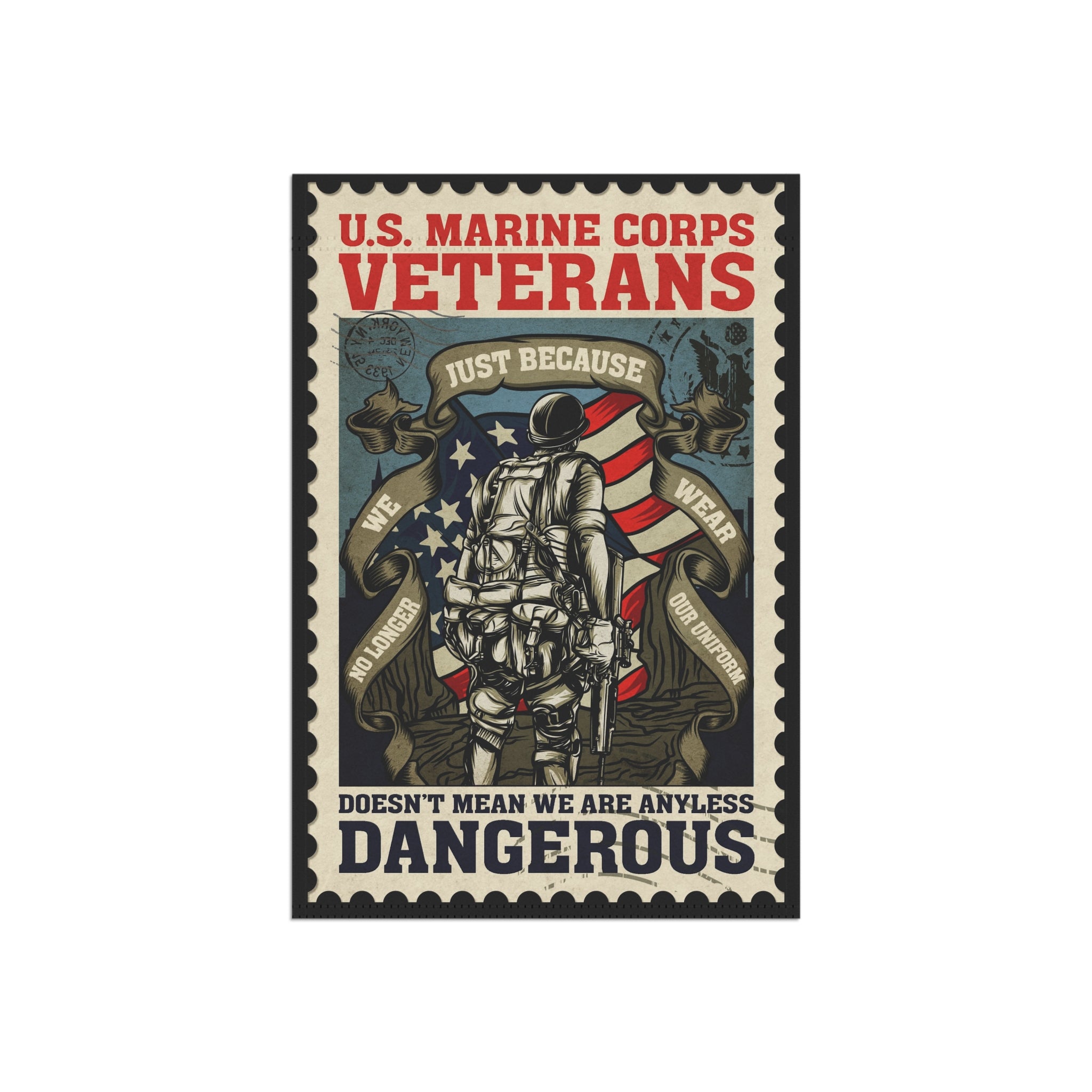 U.S. Marine Corps Veterans Garden Banner - Patriotic Outdoor Decor, Celebrate Service & Sacrifice