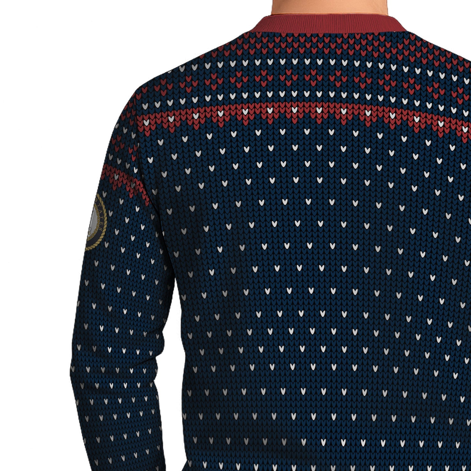 Personalized US Navy Christmas Ugly Sweater TUST13