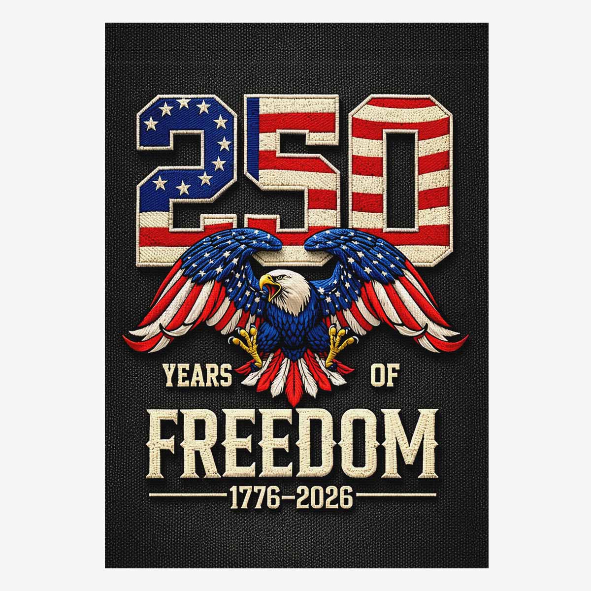 America 250 Patriotic Eagle House Flag 1776-2026 Freedom USA Flag