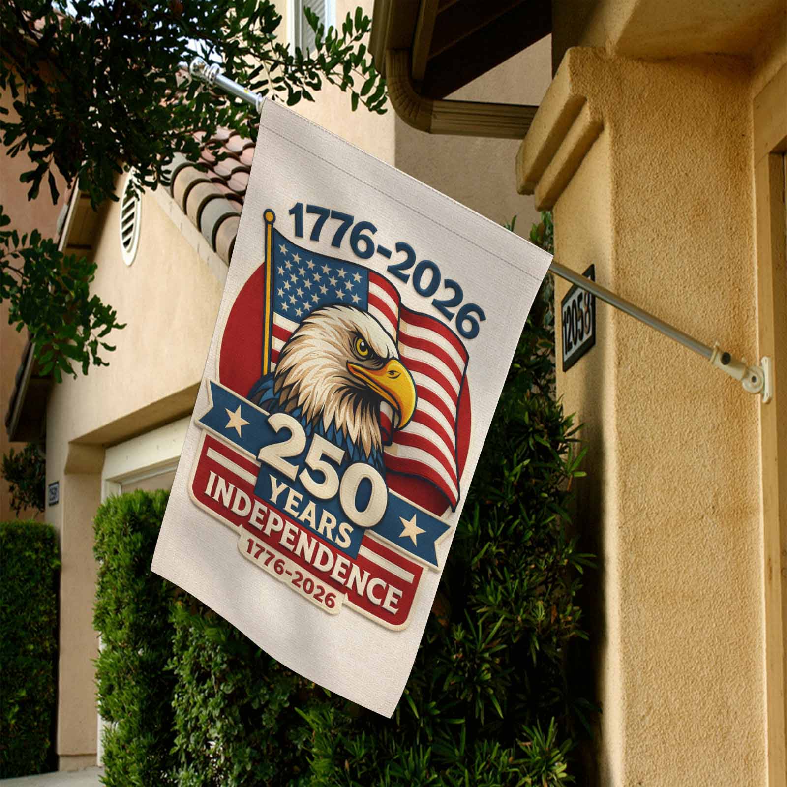USA 250 Years Independence Garden Flag Patriotic American Eagle