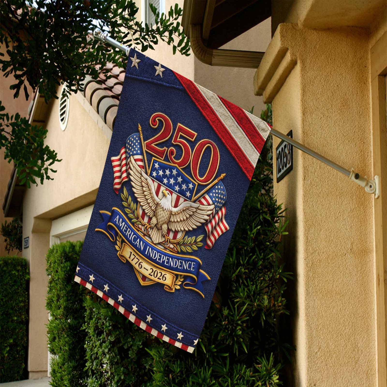 250 Years American Independence Garden Flag Patriotic Eagle USA Flag Decor