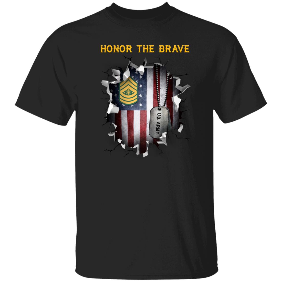 US Army E-9 Sergeant Major of the Army E9 SMA Noncommissioned Officer - RICH-TSHIRT-07 Front Shirt