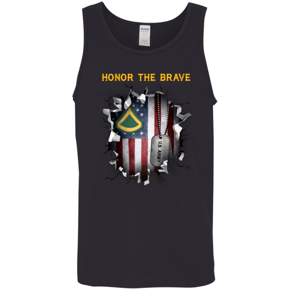 US Army E-3 PFC E3 Private First Class - Honor The Brave Front Shirt
