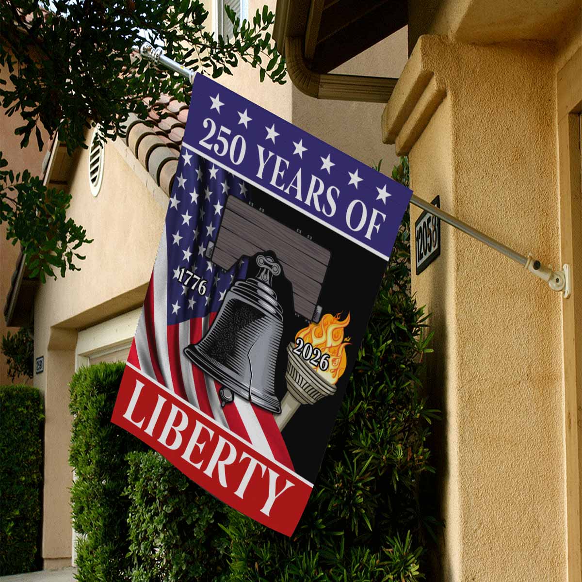 US 250th Anniversary House Flag – Liberty Bell America 250 Flag 1776–2026