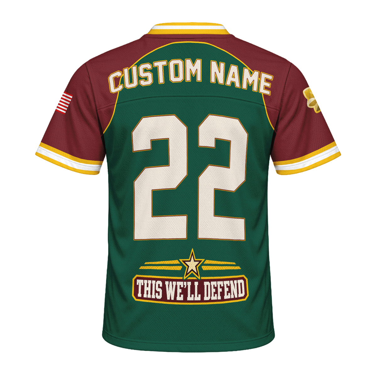 Custom U.S. Army Jersey Personalized Rank Name and Jersey Number
