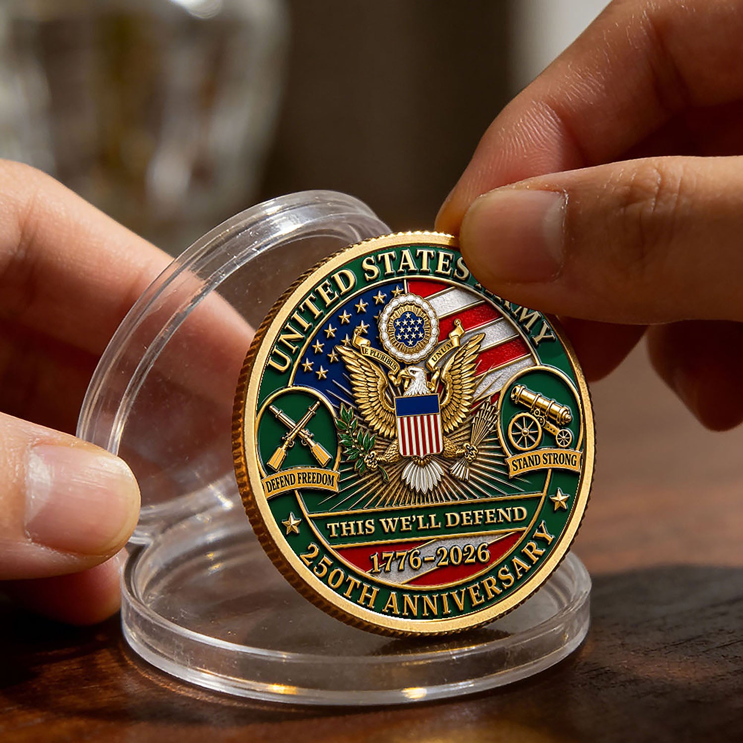 Personalized U.S. Army 250th Anniversary Challenge Coin
