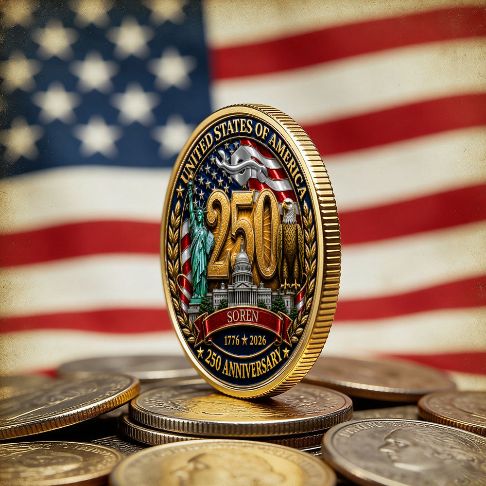 Custom Navy Veteran 250th Anniversary Coin