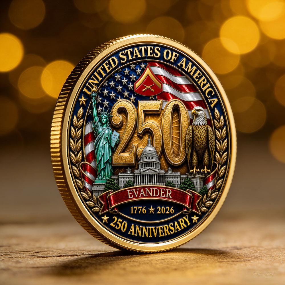 Custom MARlNES Veteran 250th Anniversary Coin