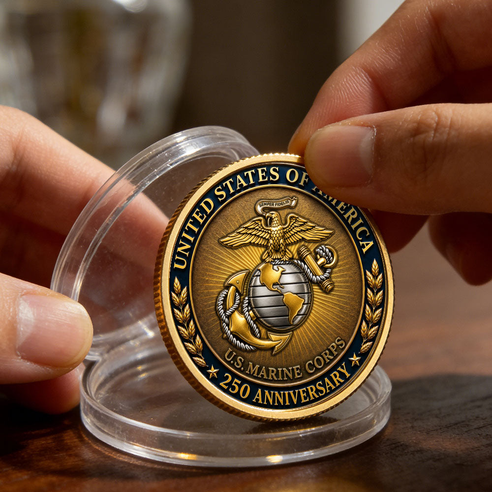 Custom MARlNES Veteran 250th Anniversary Coin