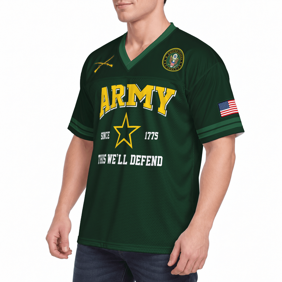 Personalized Army Veteran Jersey Custom Rank, Name and Jersey Number  Military Gift