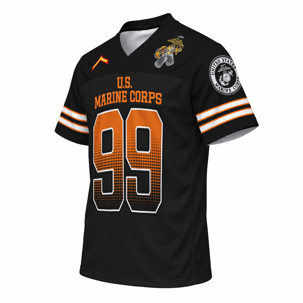 Custom USMC Sports Jersey Personalized Rank Text and Jersey Number