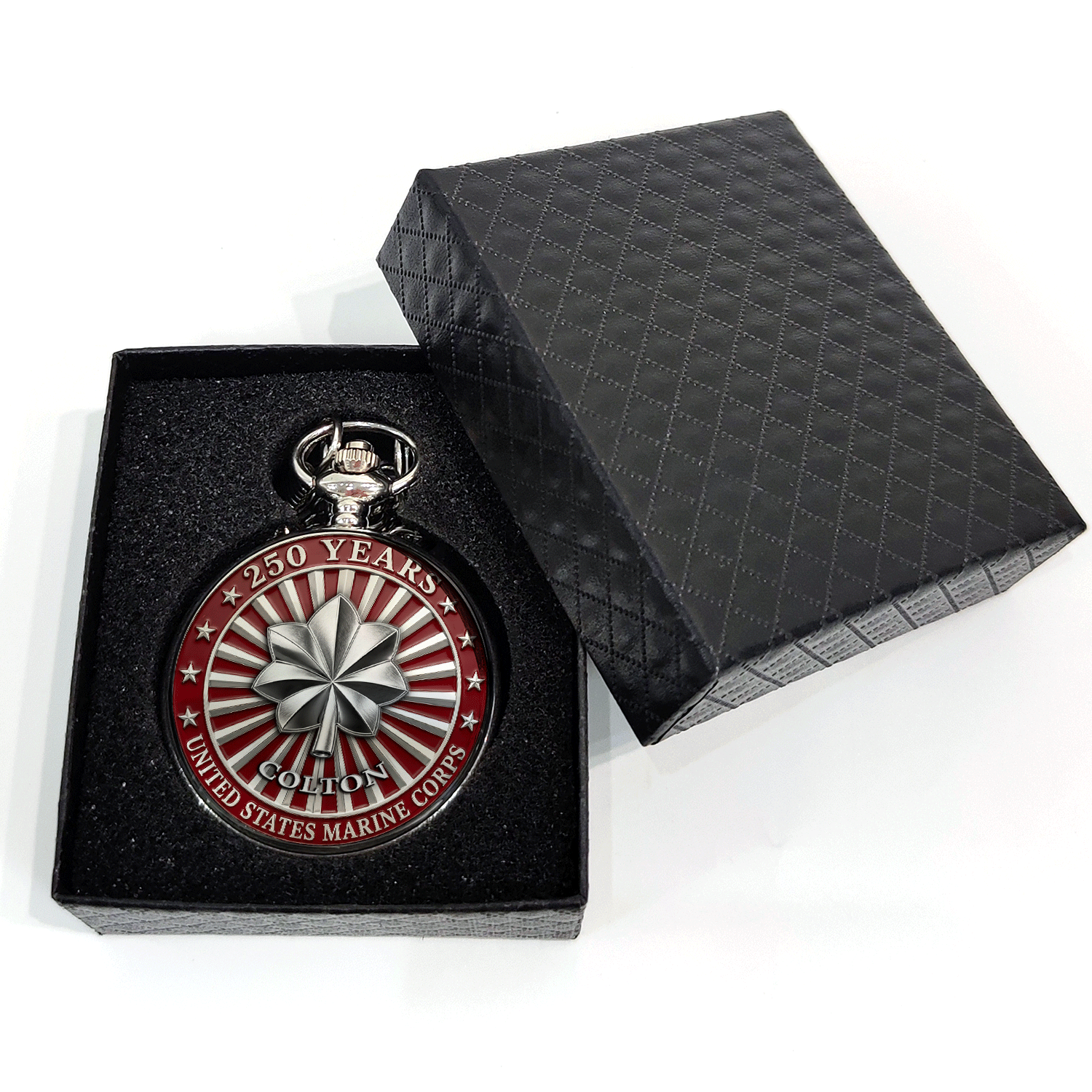 Personalized USMC Pocket Watch Custom Name Gift