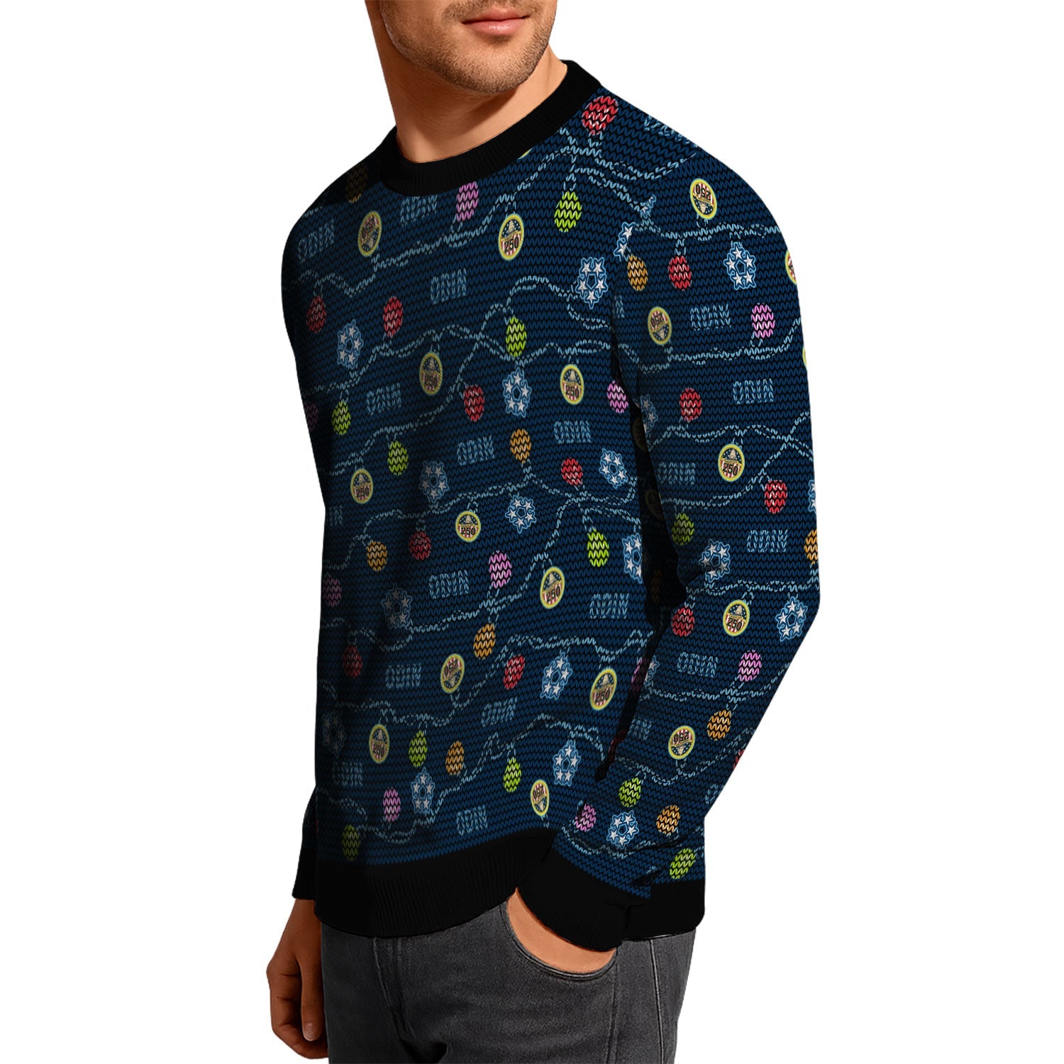 Personalized US Navy Christmas Ugly Sweater KAUST08