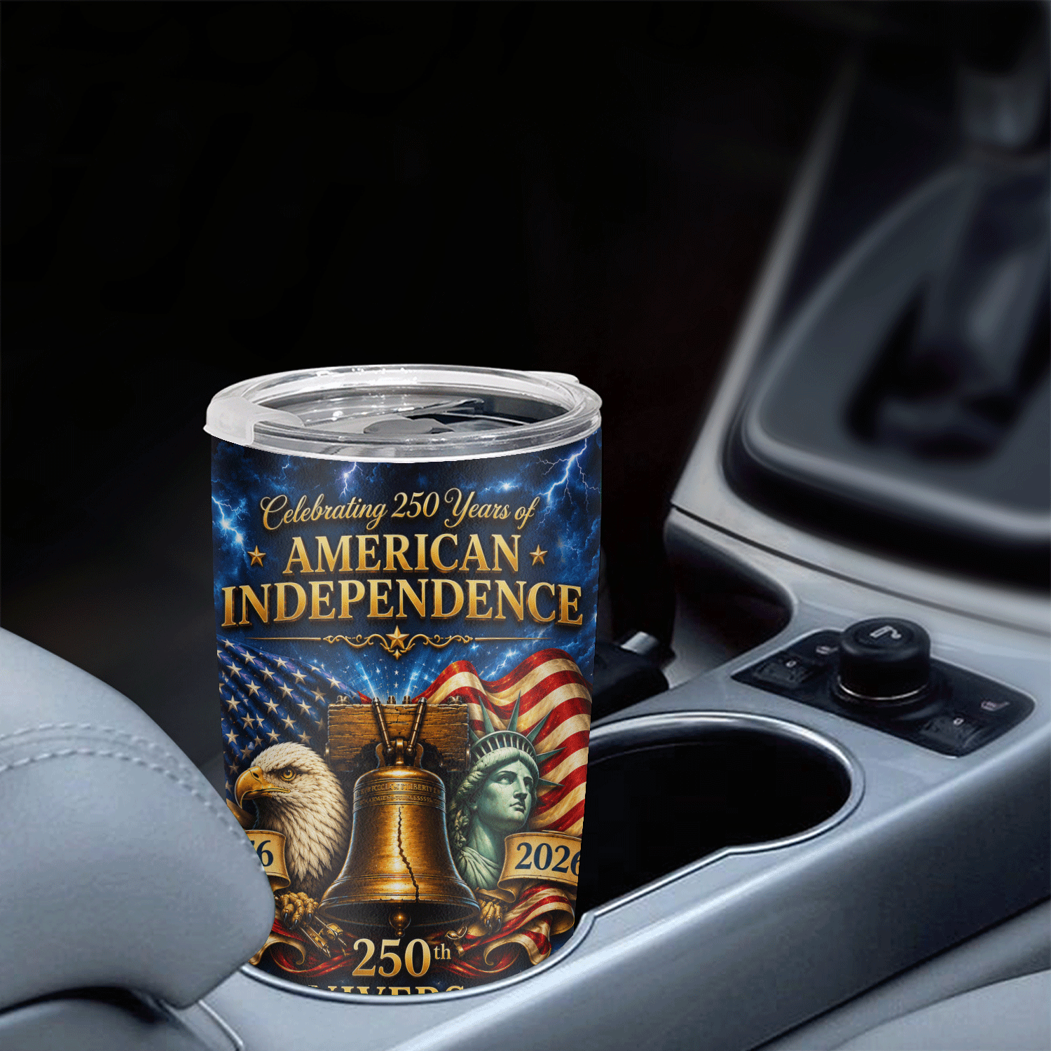USA 250th Anniversary Eagle Liberty Bell 20oz Travel Mug
