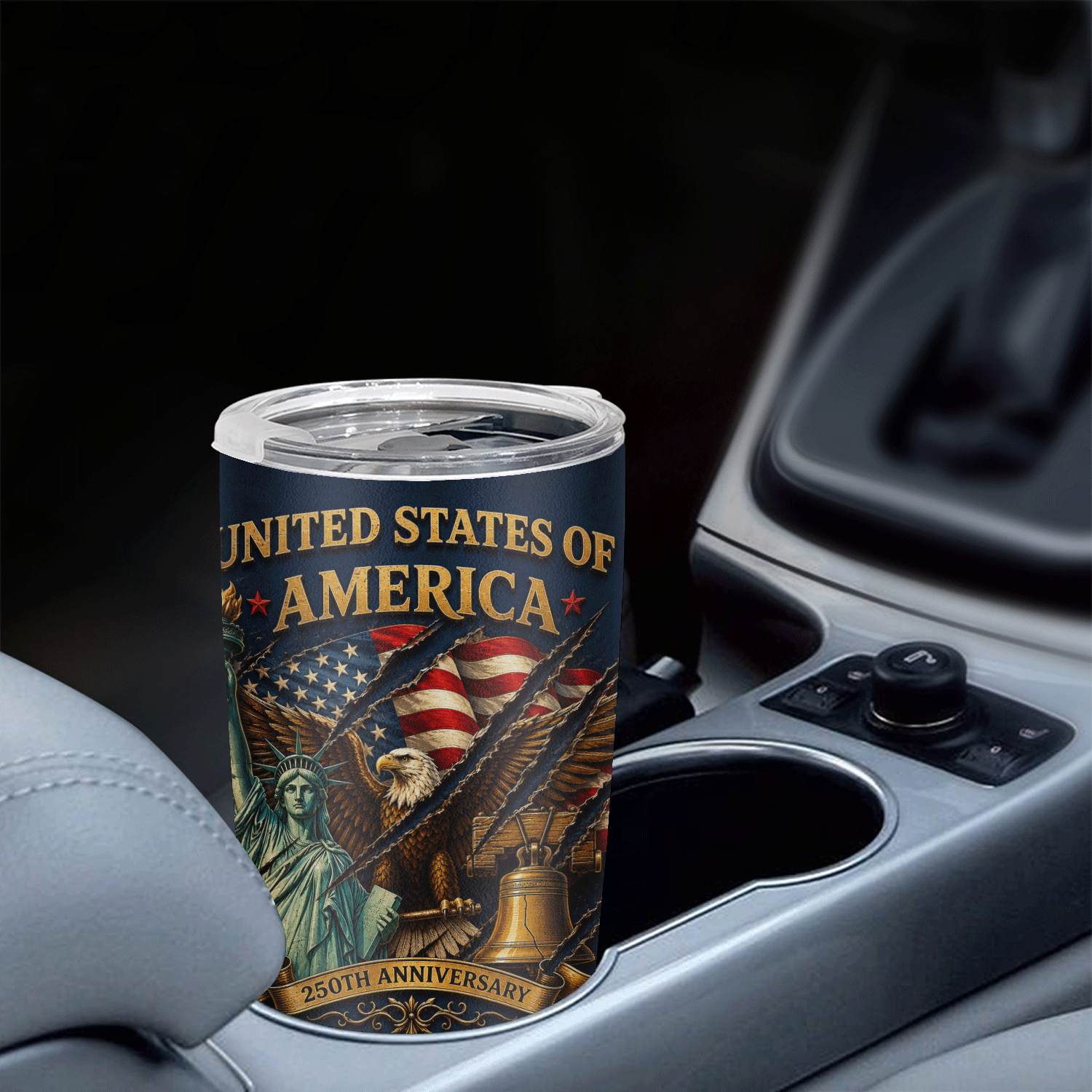 USA 250th Anniversary Statue of Liberty Eagle 20oz Tumbler