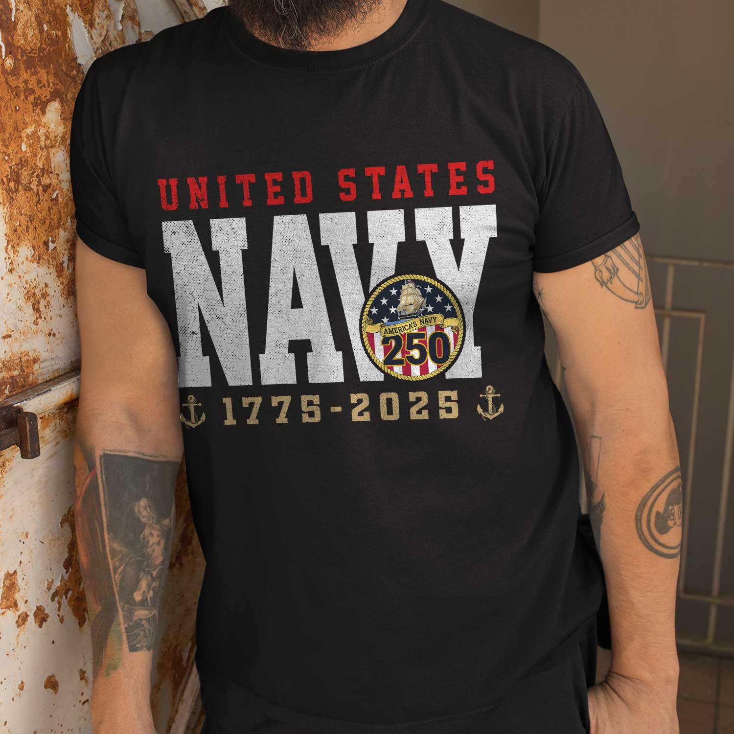 US Navy 250 America's Navy Front T-Shirt