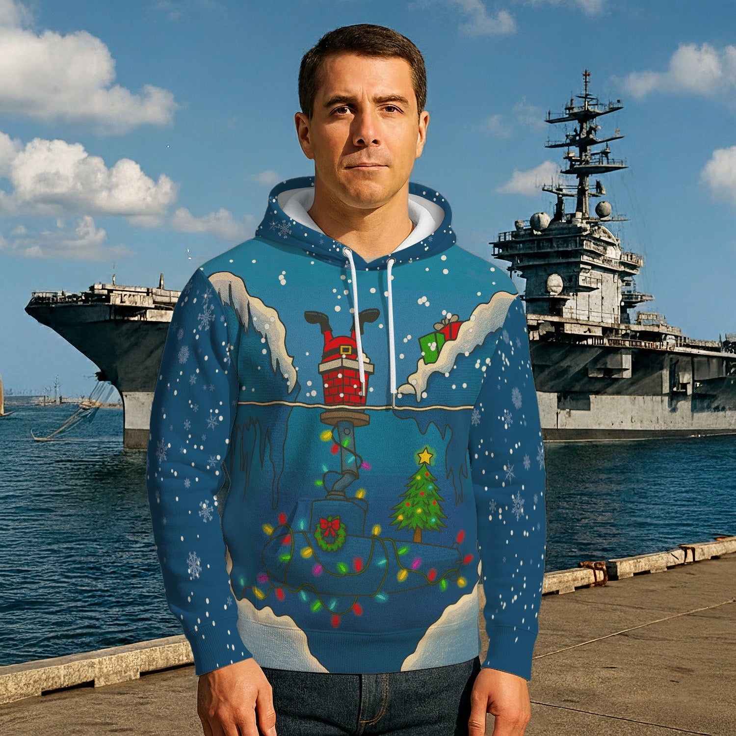 US Navy Submarine Xmas 3D All Over Print