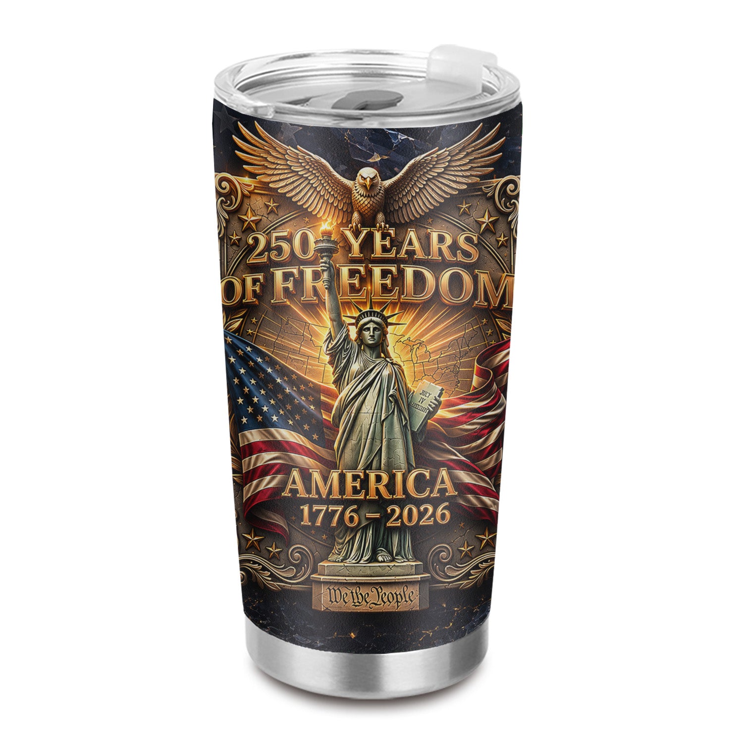 America 250th Anniversary Liberty Flag 20oz Tumbler