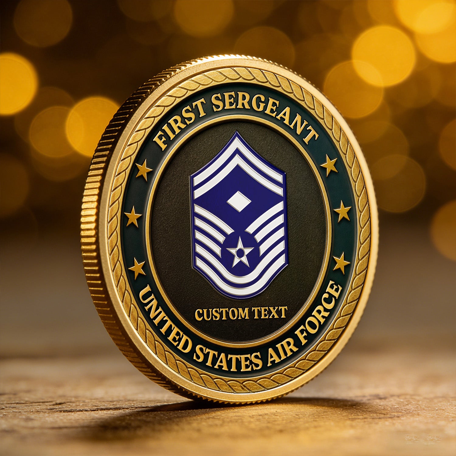 Personalized U.S. Air Force Rank Challenge Coin – Custom Veteran Tribute