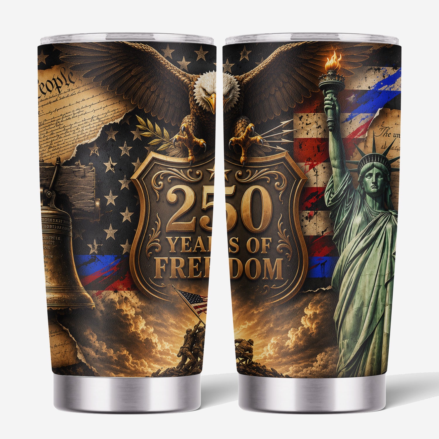 USA 250th Eagle Liberty Bell 20oz Tumbler