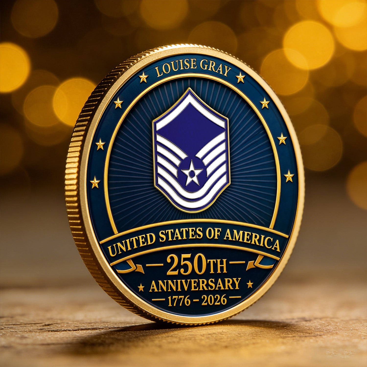 Personalized Challenge Coin US Navy Rank Name Gift