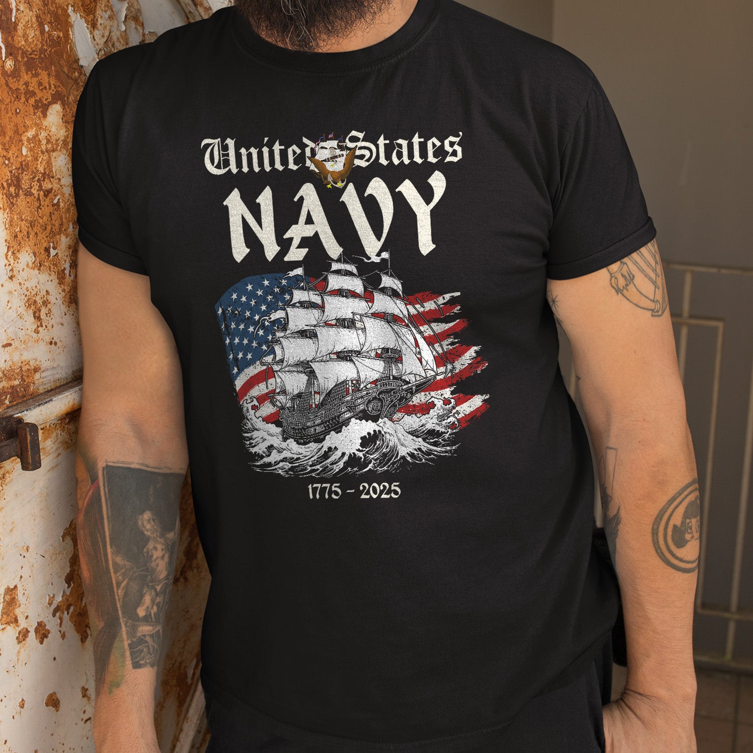 US Navy 1775 - 2025 Front T-Shirt