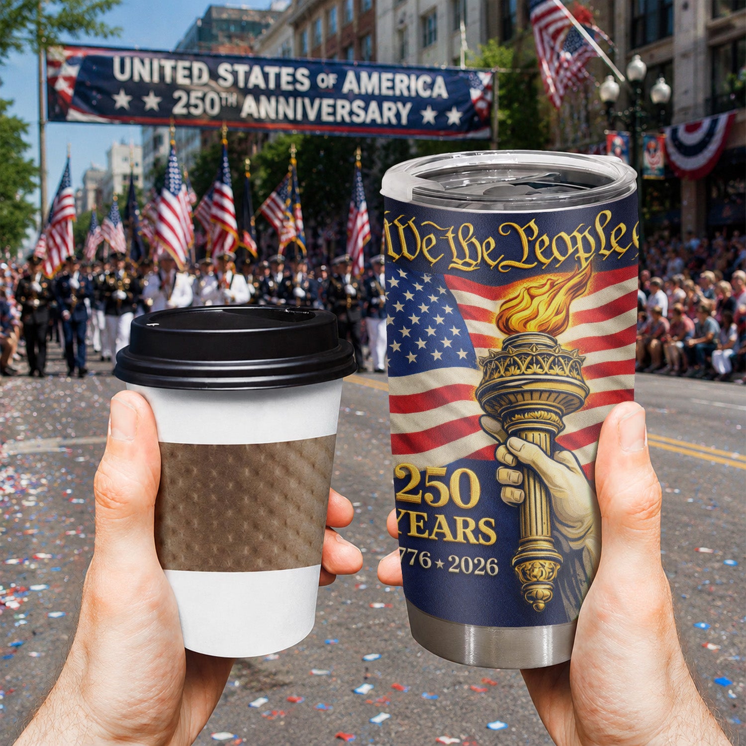 We The People USA 250 Years Patriotic 20oz Tumbler