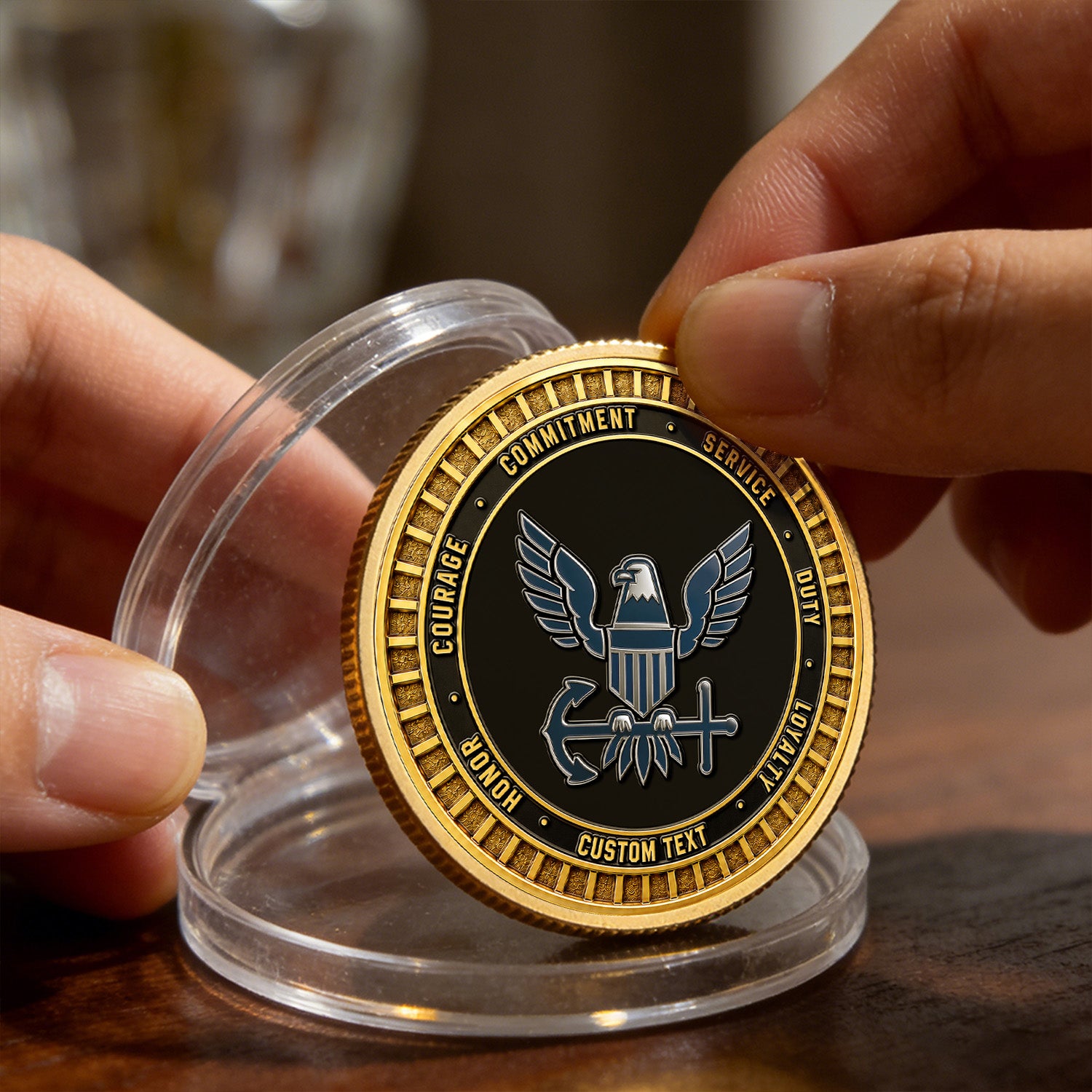 Navy Sailor Personalized Insignia 3D Challenge Coin Gift
