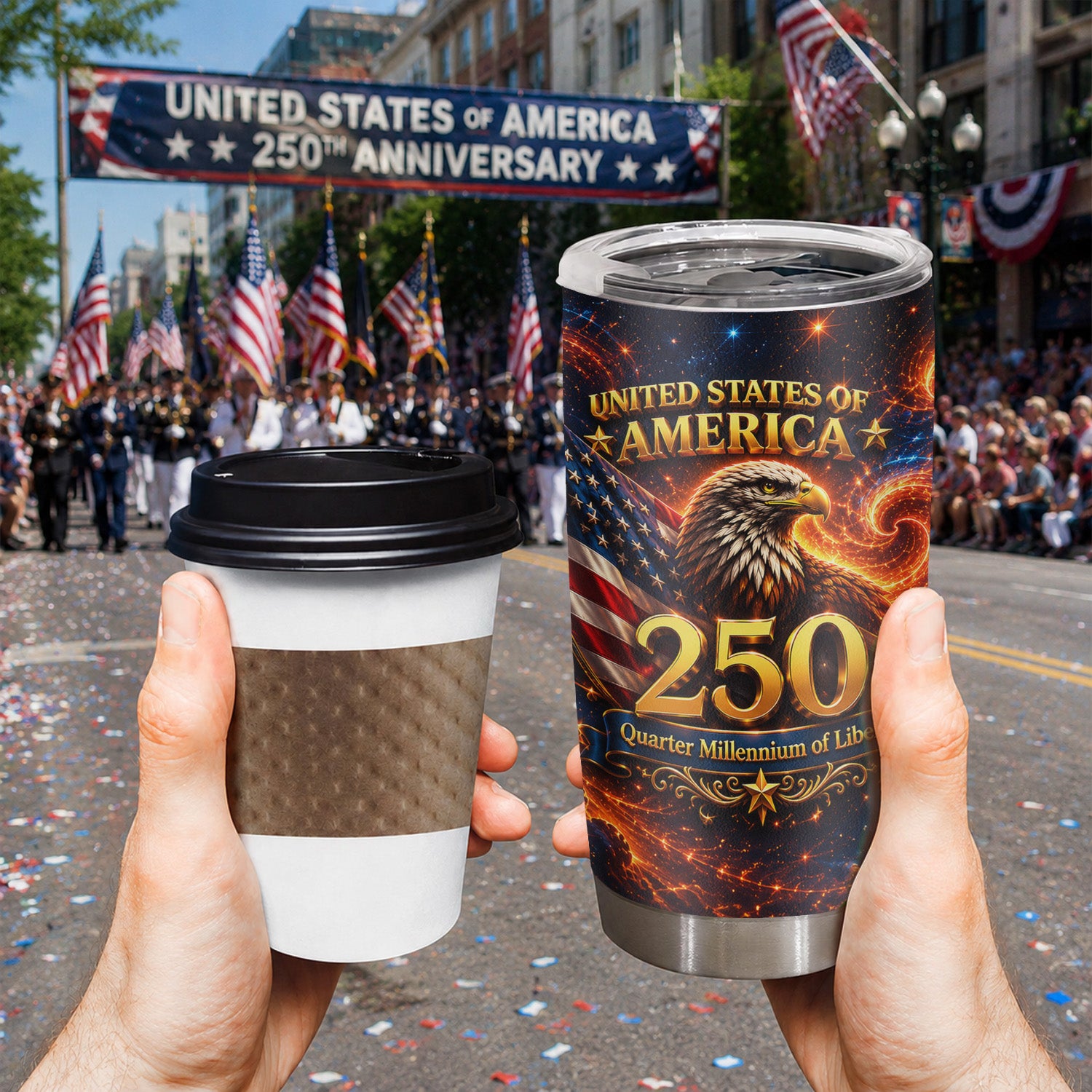 USA 250 Quarter Millennium Of Liberty 20oz Tumbler