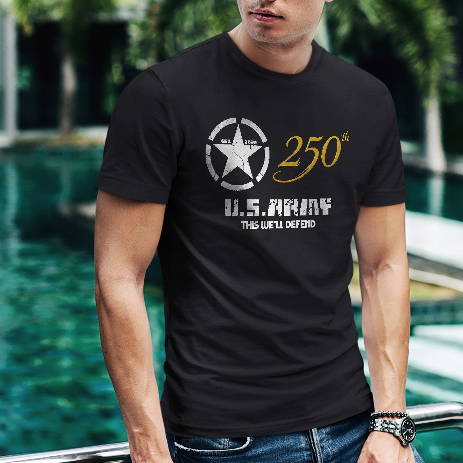 US Army 250th Front T-Shirt