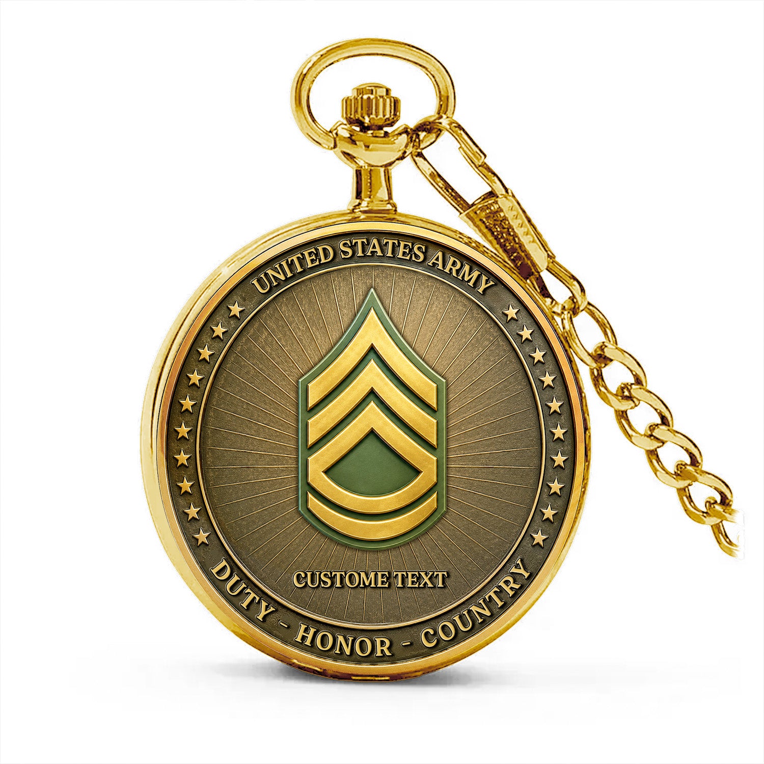 US Army Veteran Gift Personalized Pocket Watch 250 Years