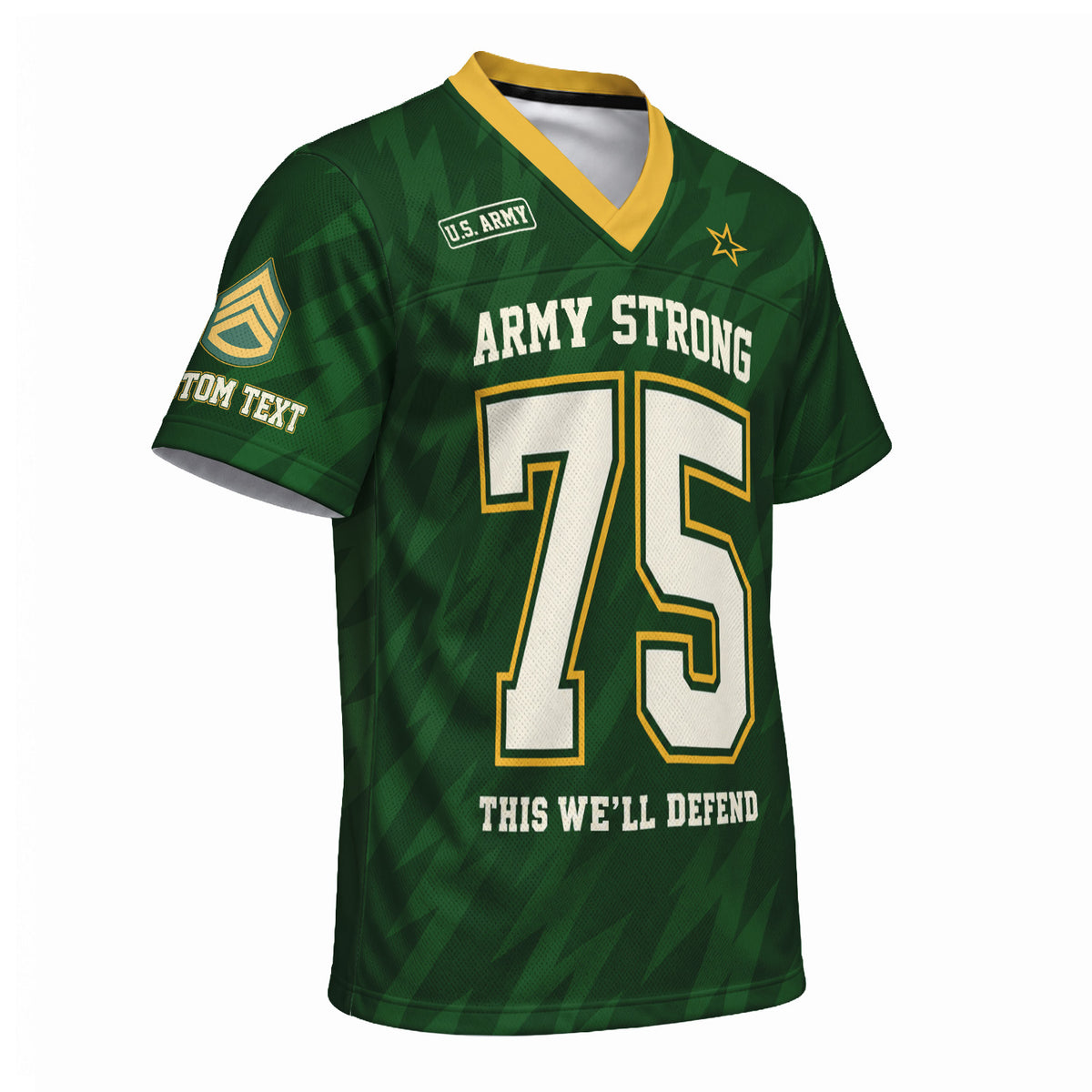 Personalized U.S. Army Sports Jersey Custom Rank Name and Jersey Number Military Shirt
