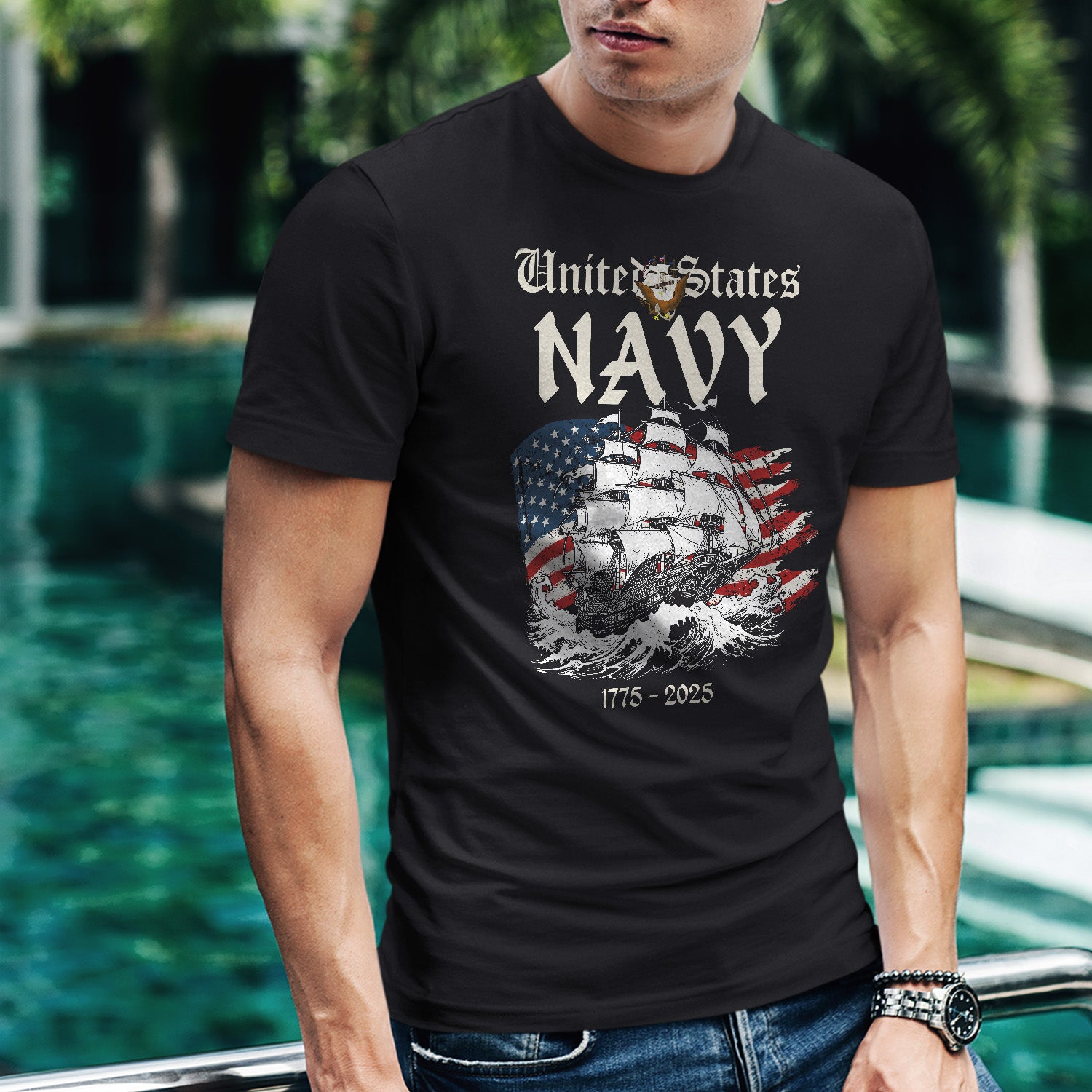 US Navy 1775 - 2025 Front T-Shirt