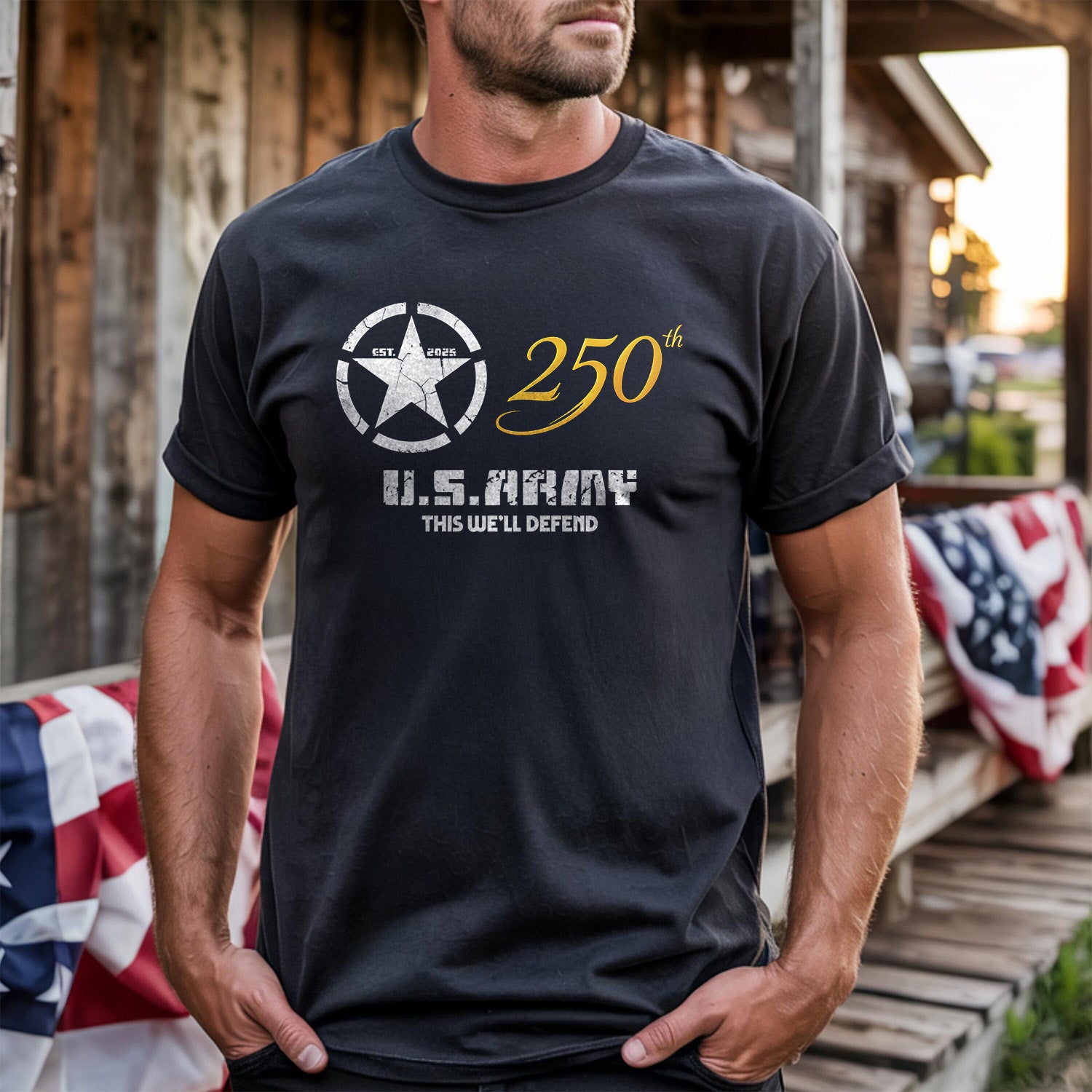 US Army 250th Front T-Shirt