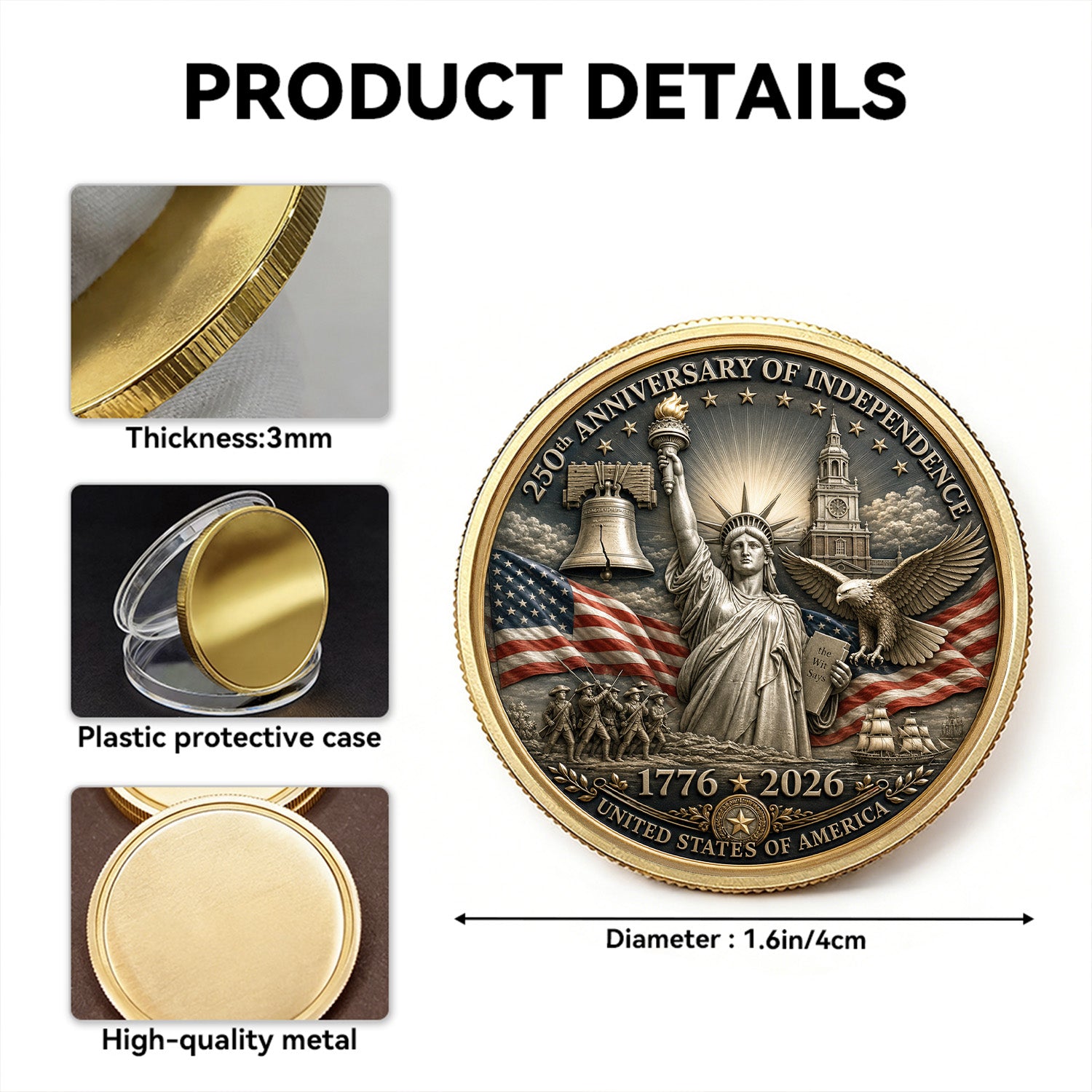 USAF 250th Anniversary 3D Challenge Coin Gift