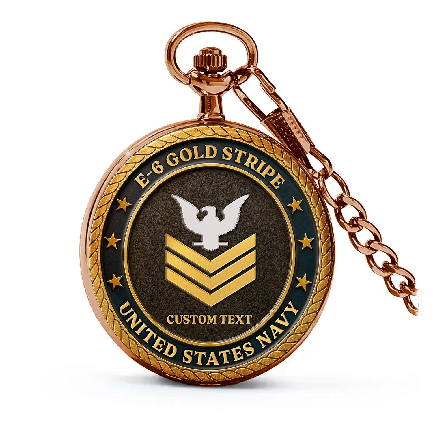 Custom US Navy Veteran Pocket Watch Personalized Military Gift