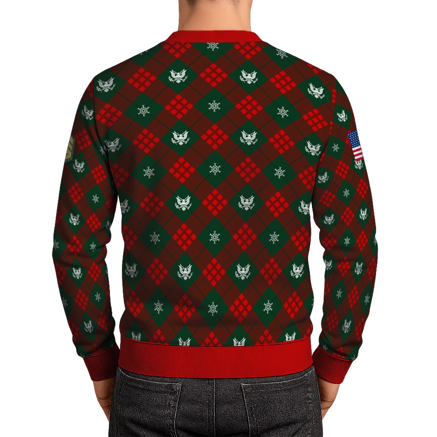 Custom Ranks US Army Ugly Christmas Sweater for Women Men KRUST08
