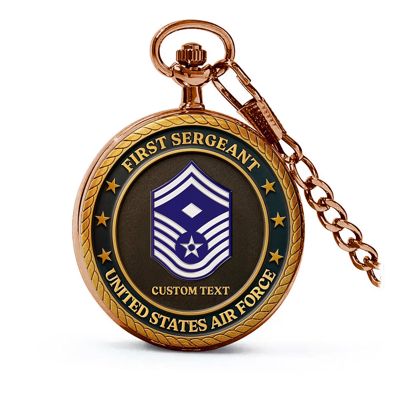 Personalized US Air Force Pocket Watch Military Keepsake