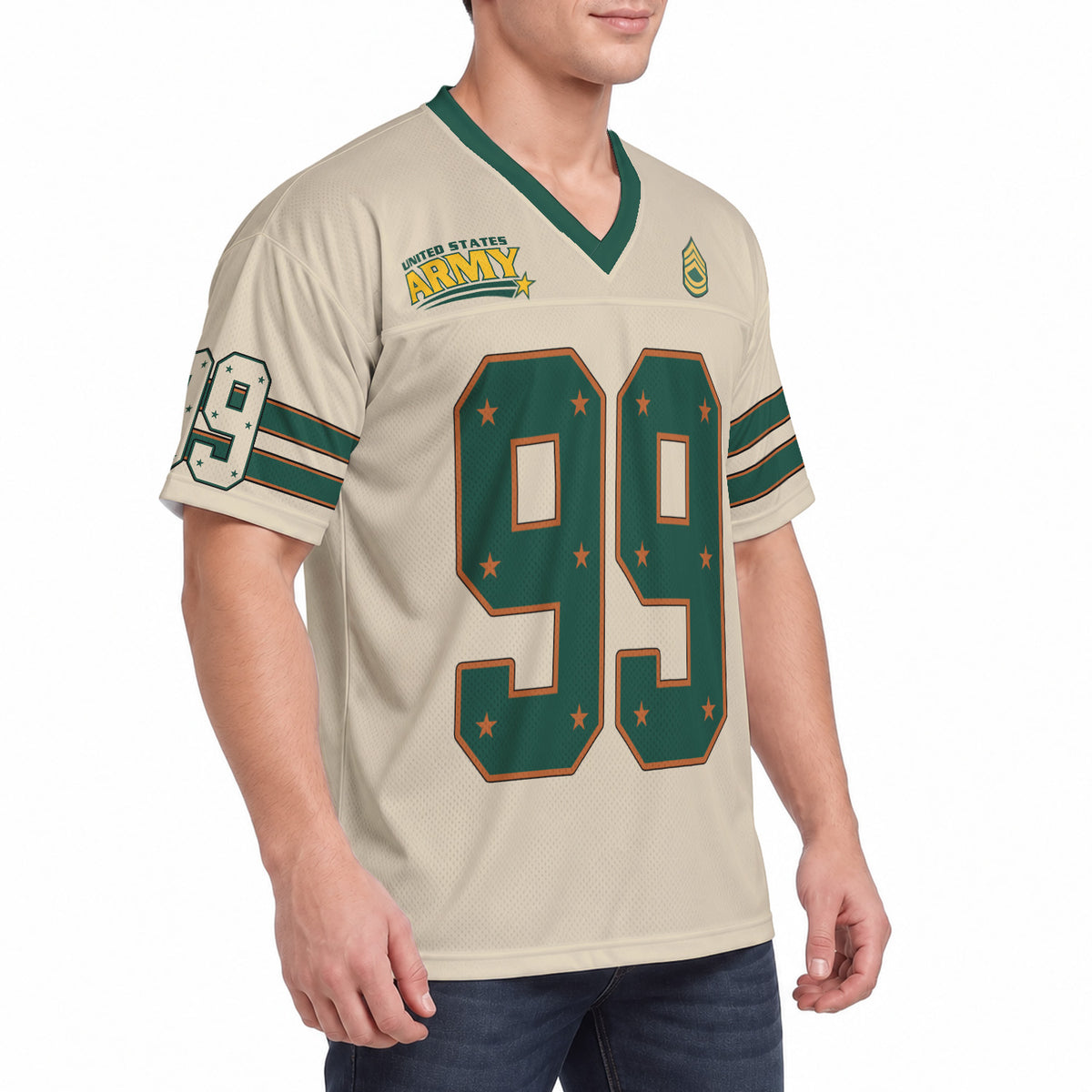 Personalized U.S. Army Jersey Custom Military Rank Name and Text
