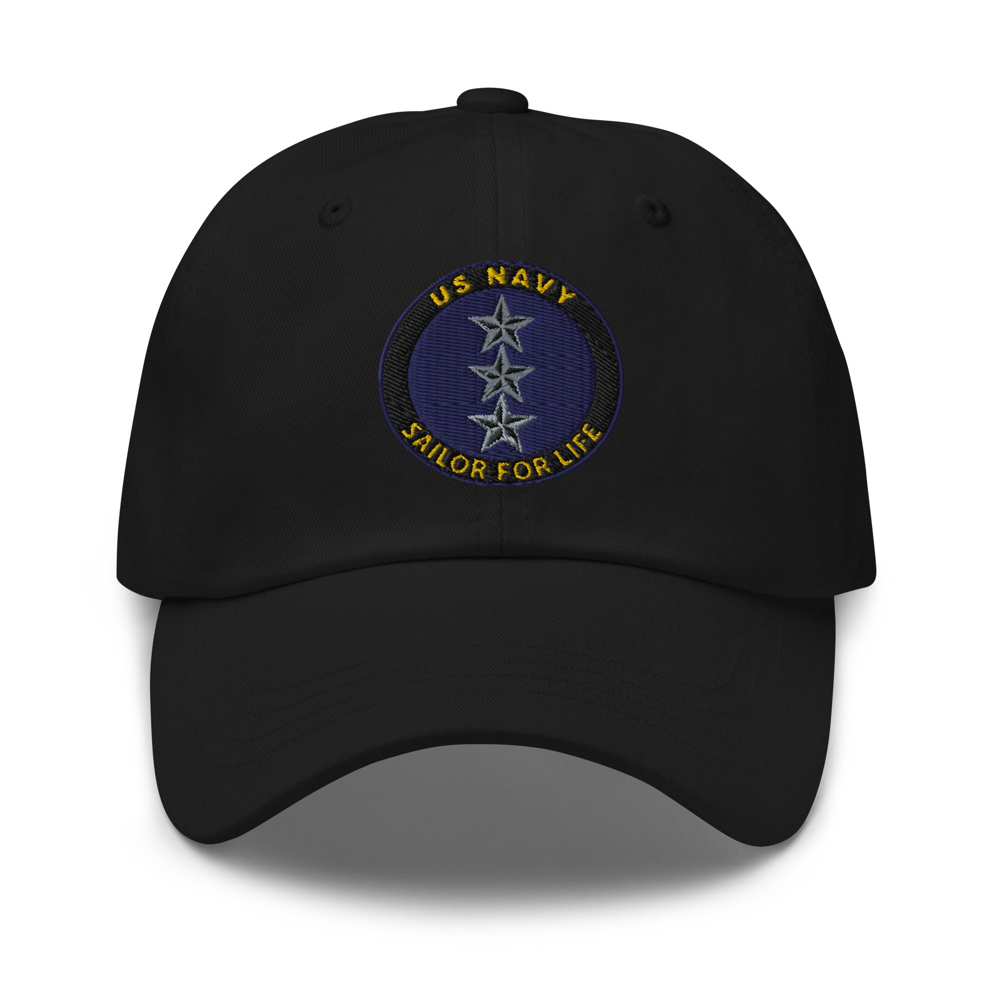 US Navy O-9 Vice Admiral O9 VADM Flag Officer  Sailor For Life Embroidered Dad Hat