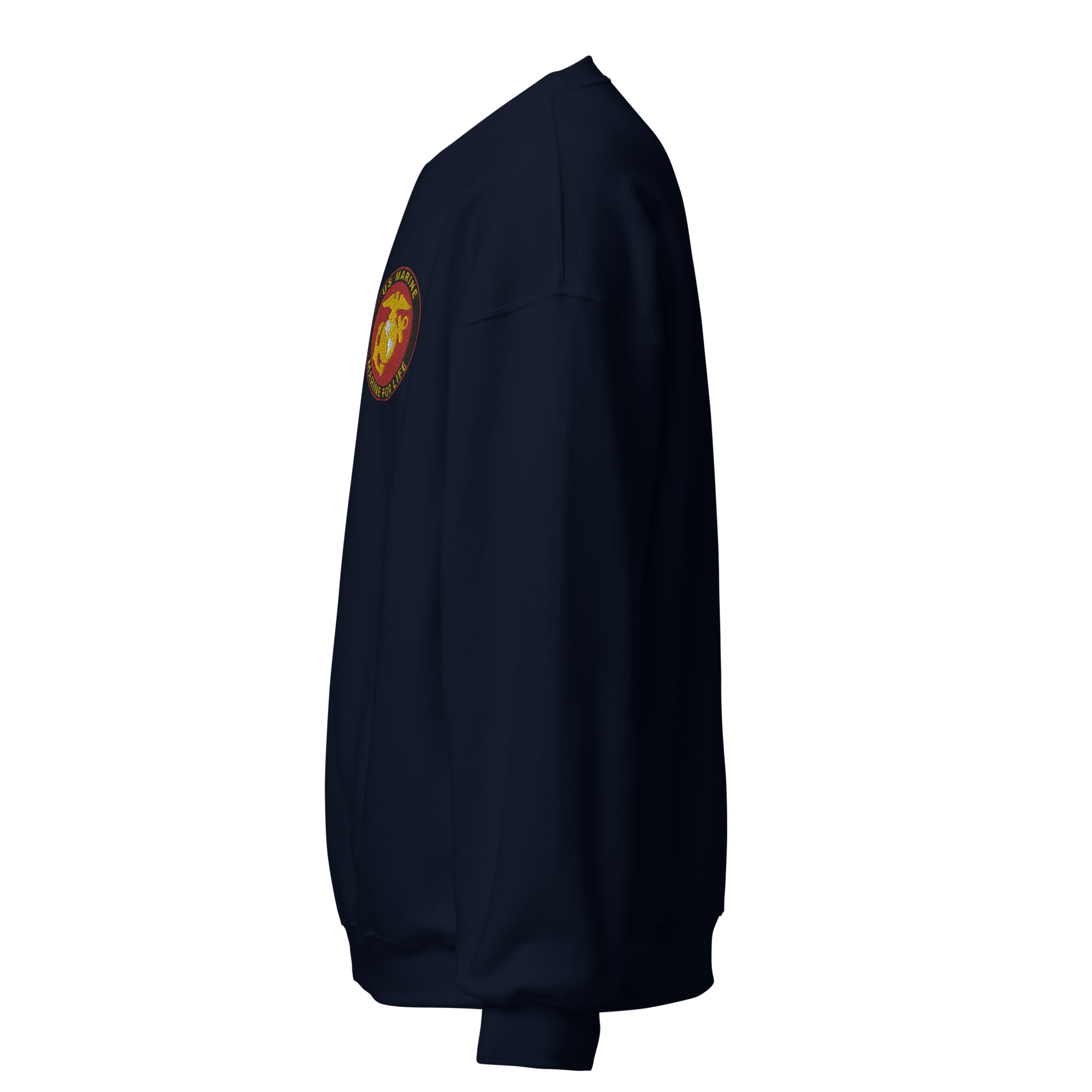 Custom MARlNE Ranks, Insignia Marine For Life Embroidered Unisex Sweatshirt